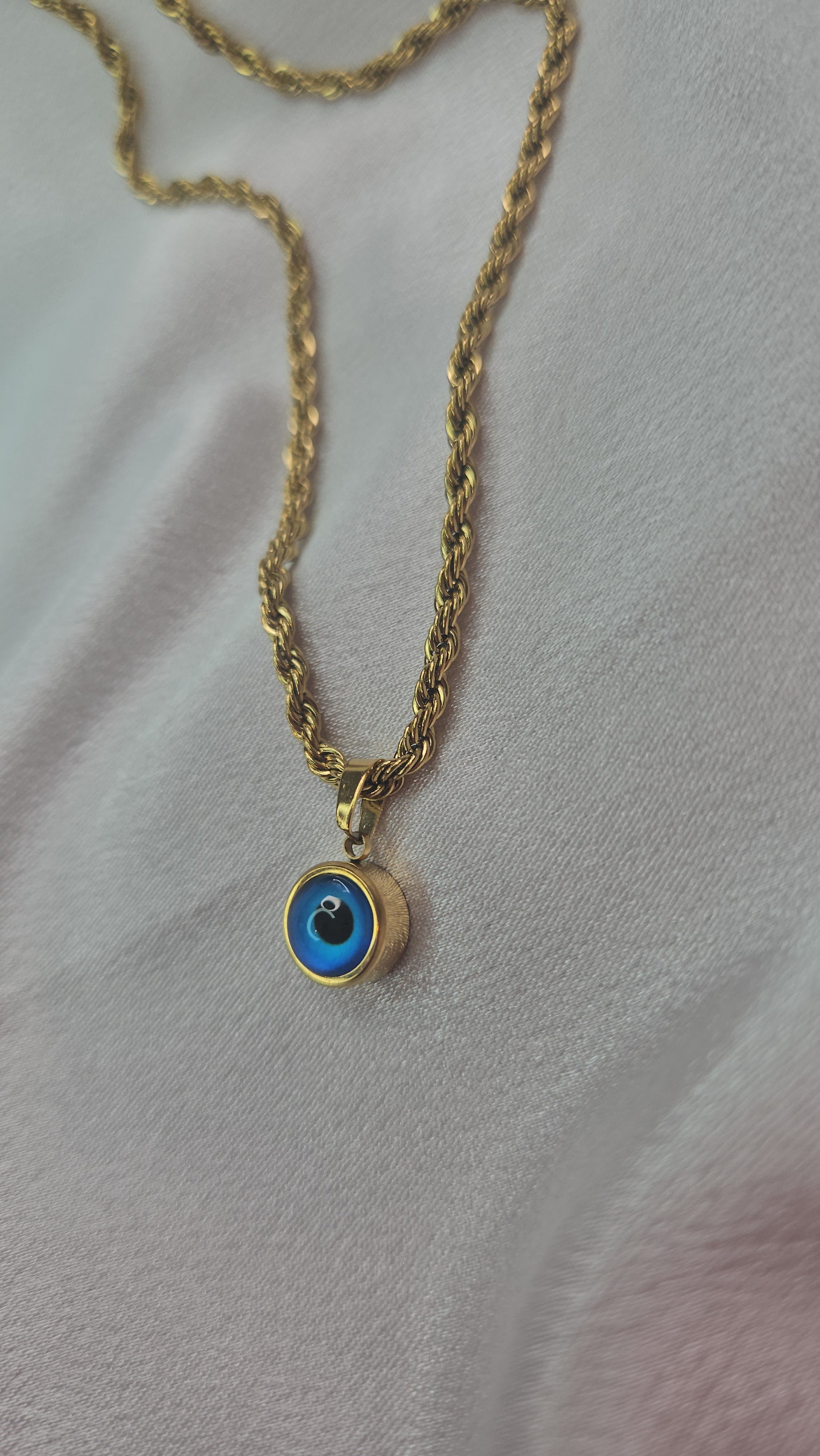 🧿 Guardian Evil Eye 18K Gold Plated Stainless Steel Necklace