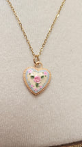 Rosebud heart necklace 🌹