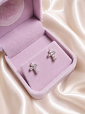 Sparkling Crystal Cross Stud Earrings
