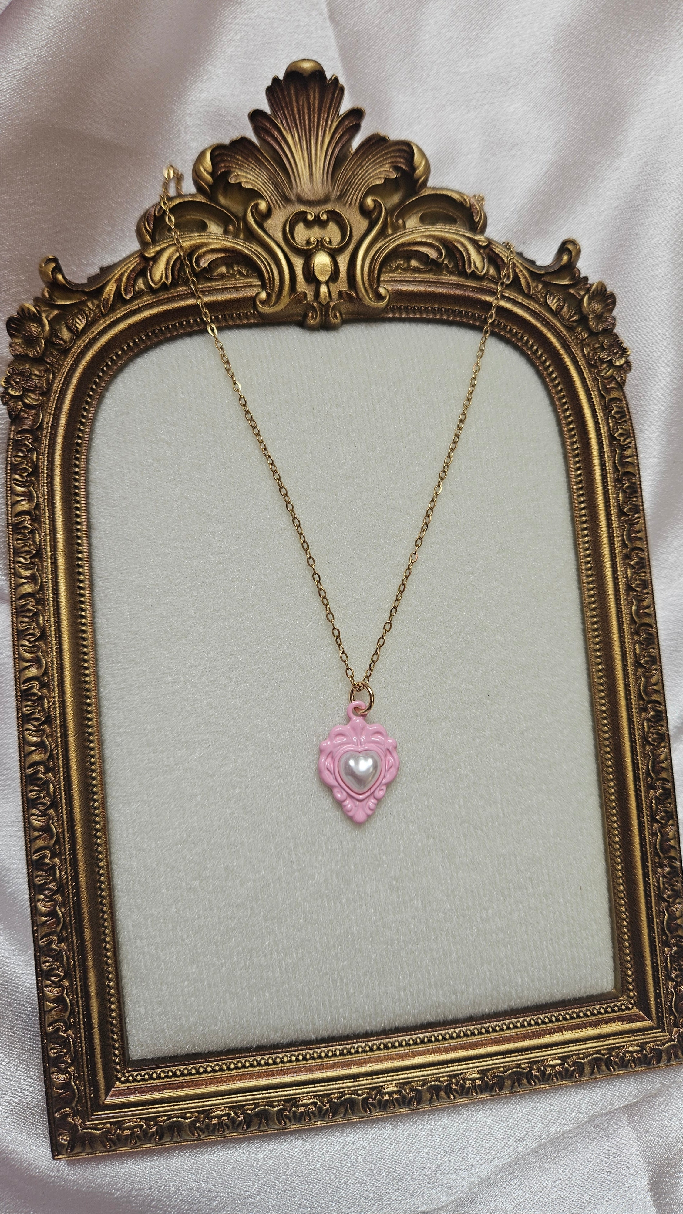Pink Cameo Necklace