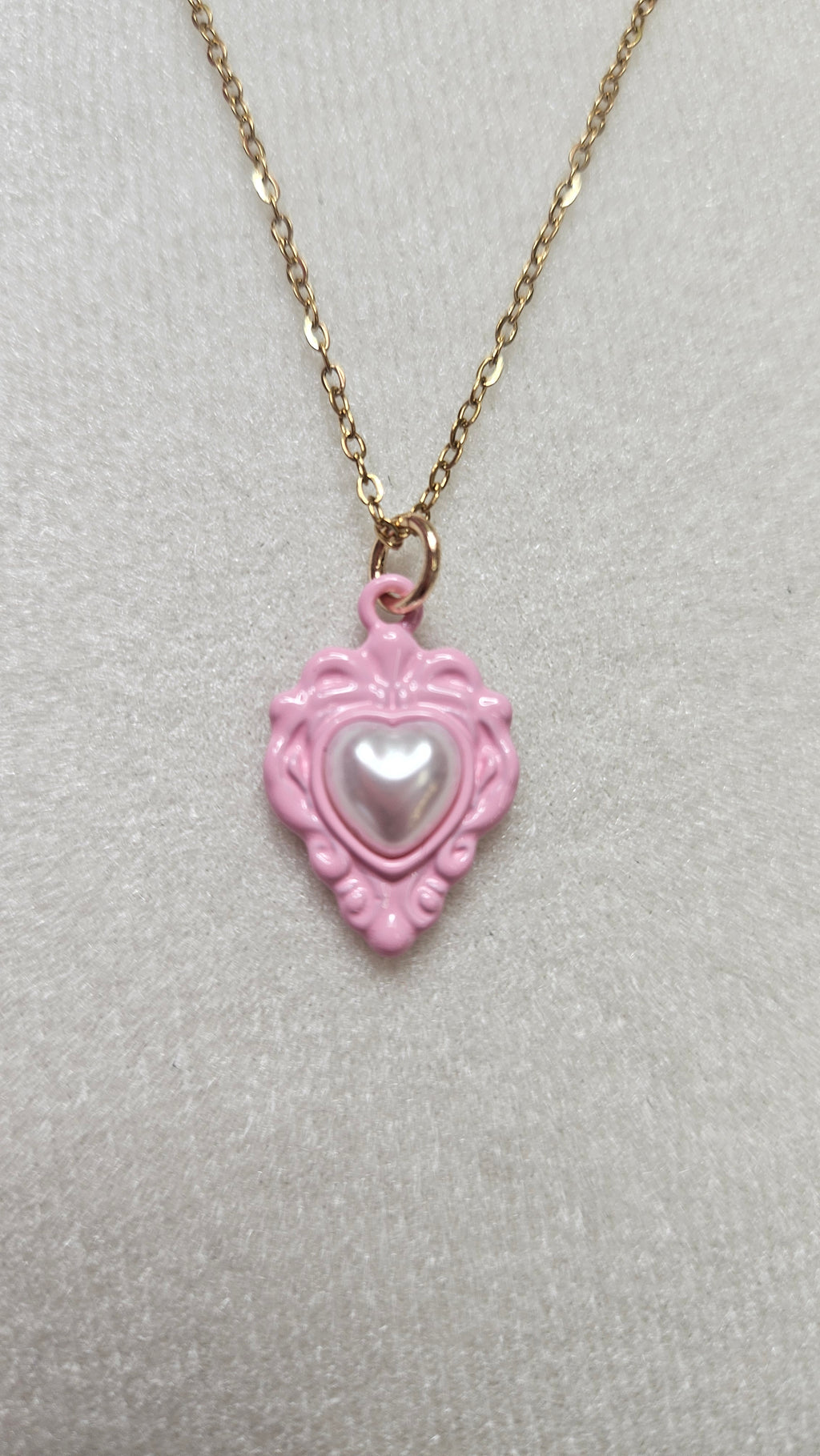 Pink Cameo Necklace