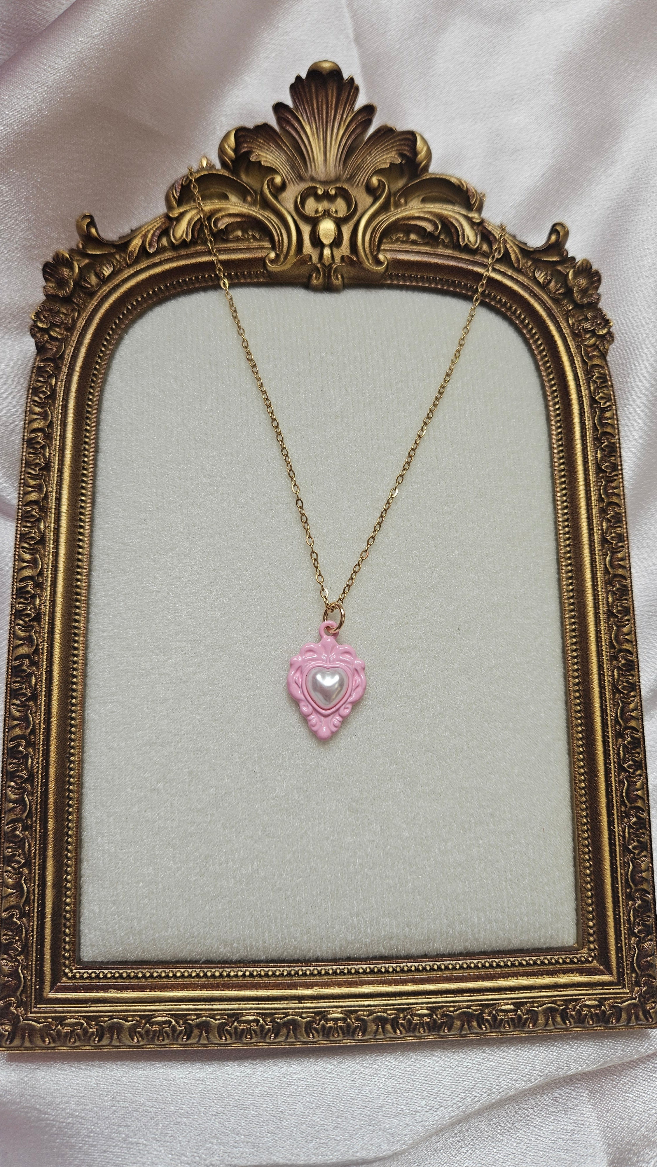 Pink Cameo Necklace